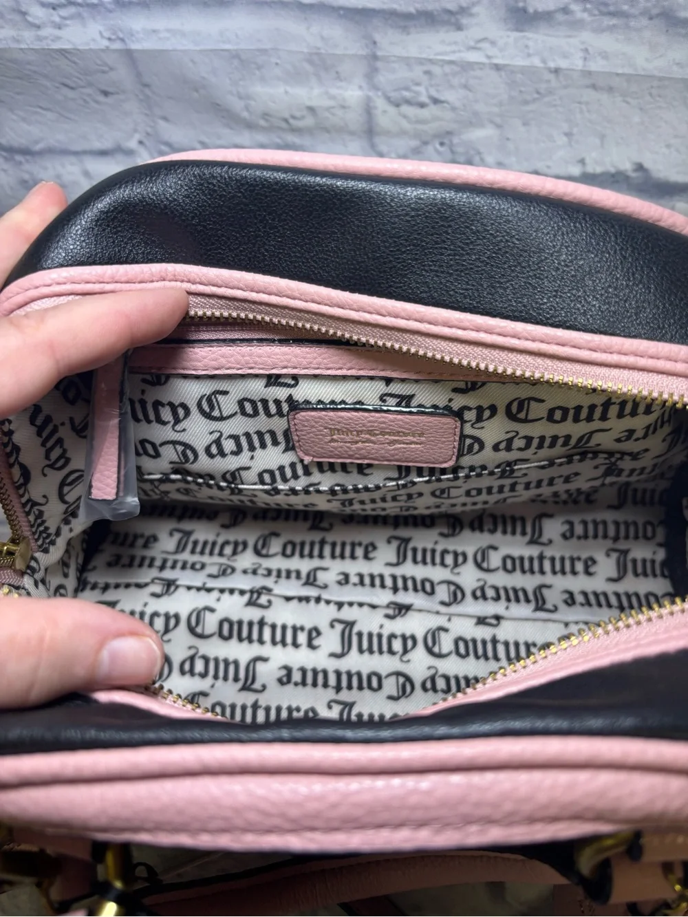Juicy Couture  Satchel Liquorice Urban Heritage Bowler NEW Pink Black